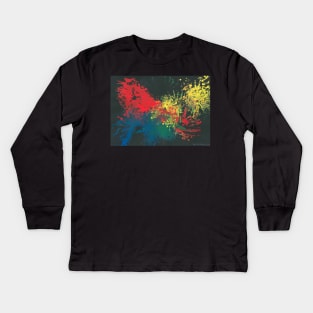 Impulsive Color Splash Toddler Art Kids Long Sleeve T-Shirt